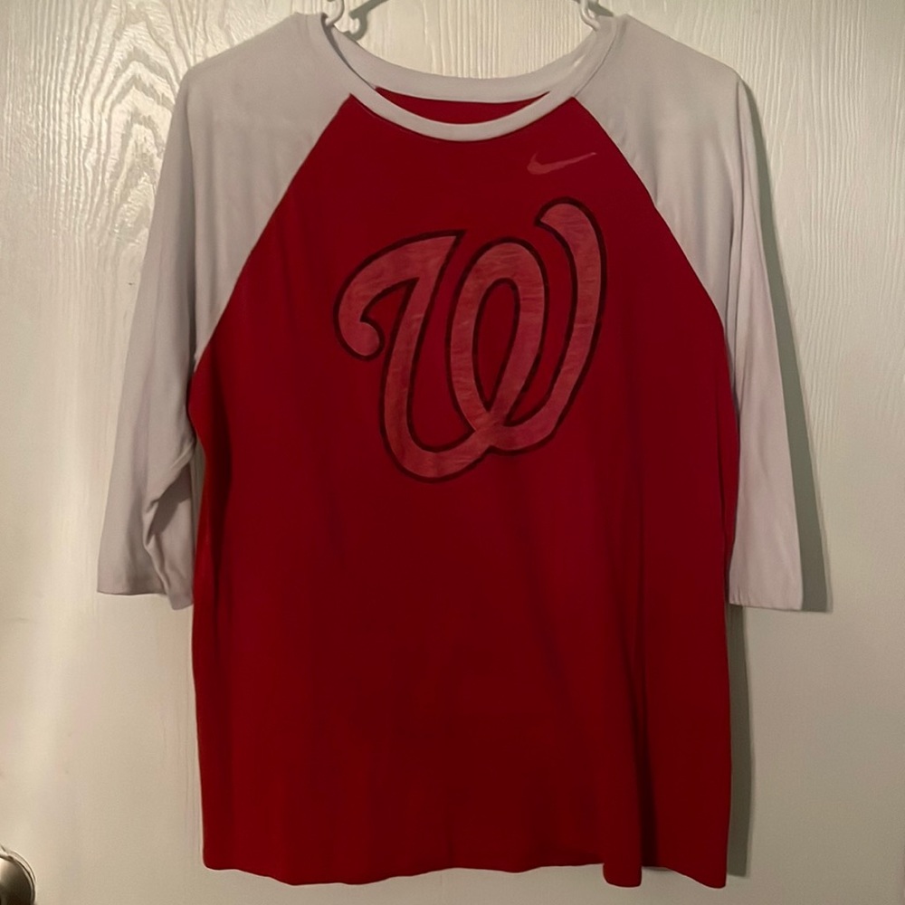 Washing Nationals 3/4 sleeve baseball t-shirt